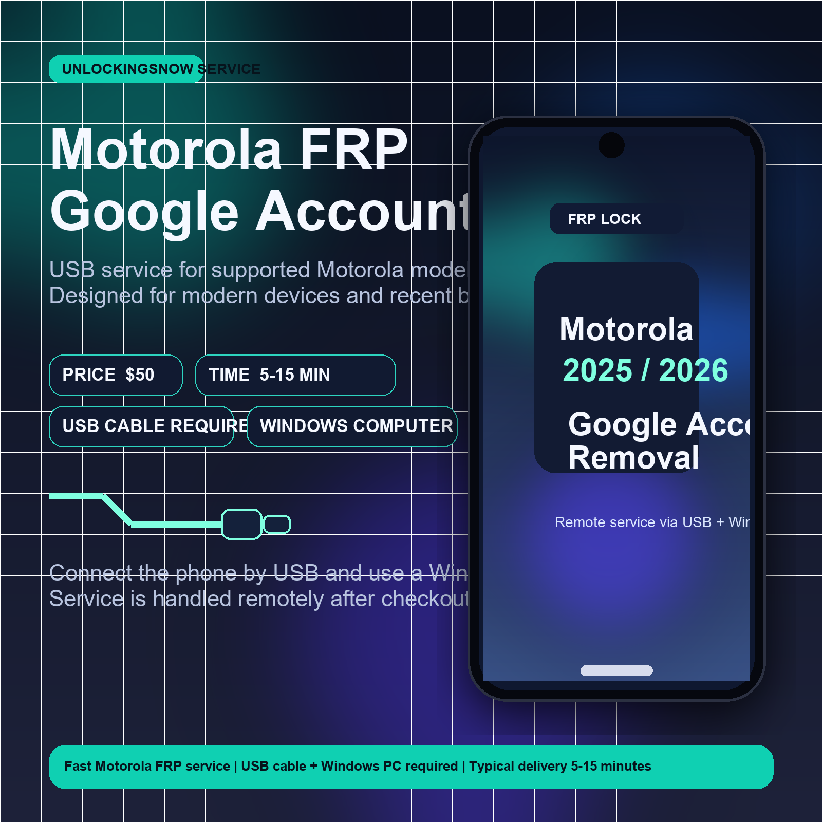 Motorola FRP Google Account Removal service image